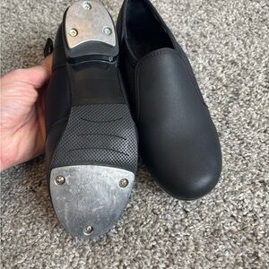 Kids Black Tap Dance Loafers